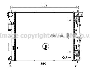 AVA QUALITY COOLING hy2351 -  Радиатор, охлаждение двигателя